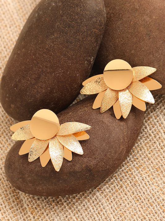 GOLD PLATED PARTY DESIGNER STUD FOR WOMEN