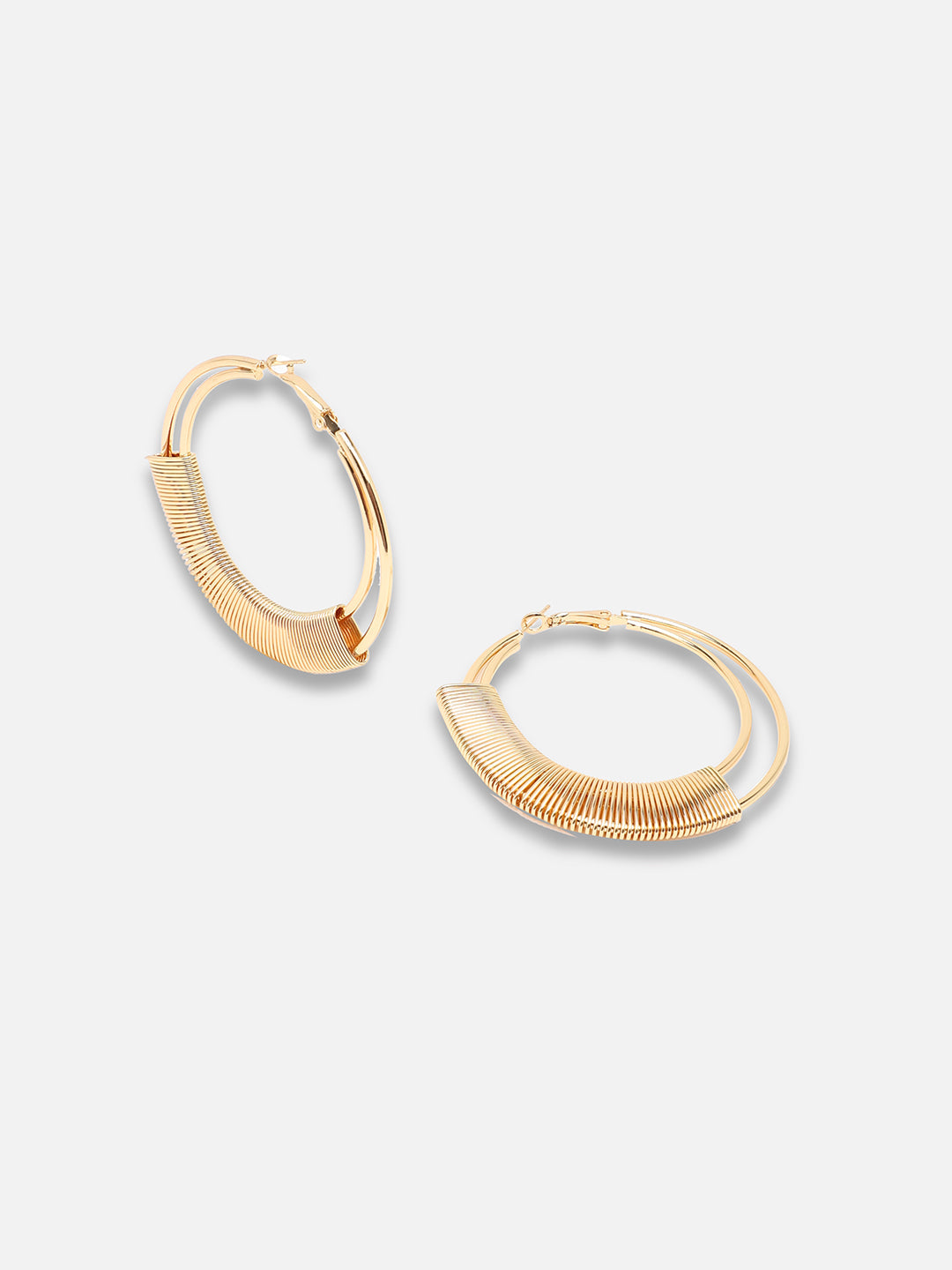 GOLD PLATED PARTY DESIGNER HOOP EARRING FOR WOMEN