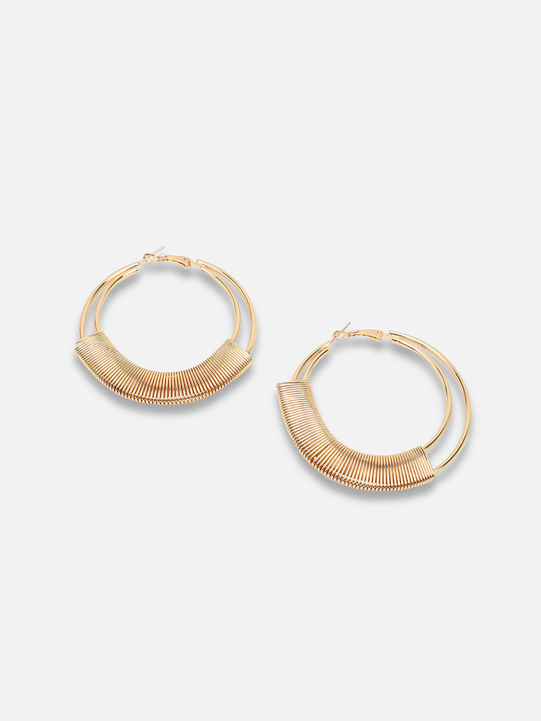 GOLD PLATED PARTY DESIGNER HOOP EARRING FOR WOMEN