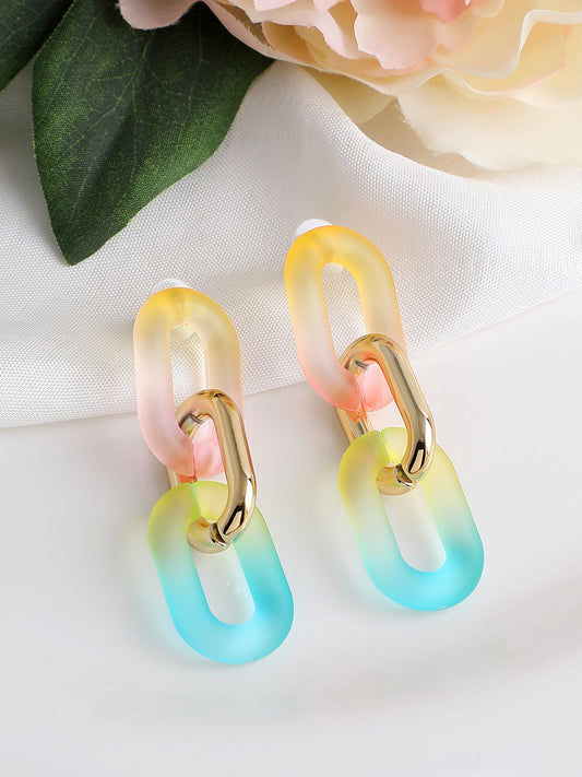 GOLD PLATED PARTY DESIGNER DROP EARRING FOR WOMEN