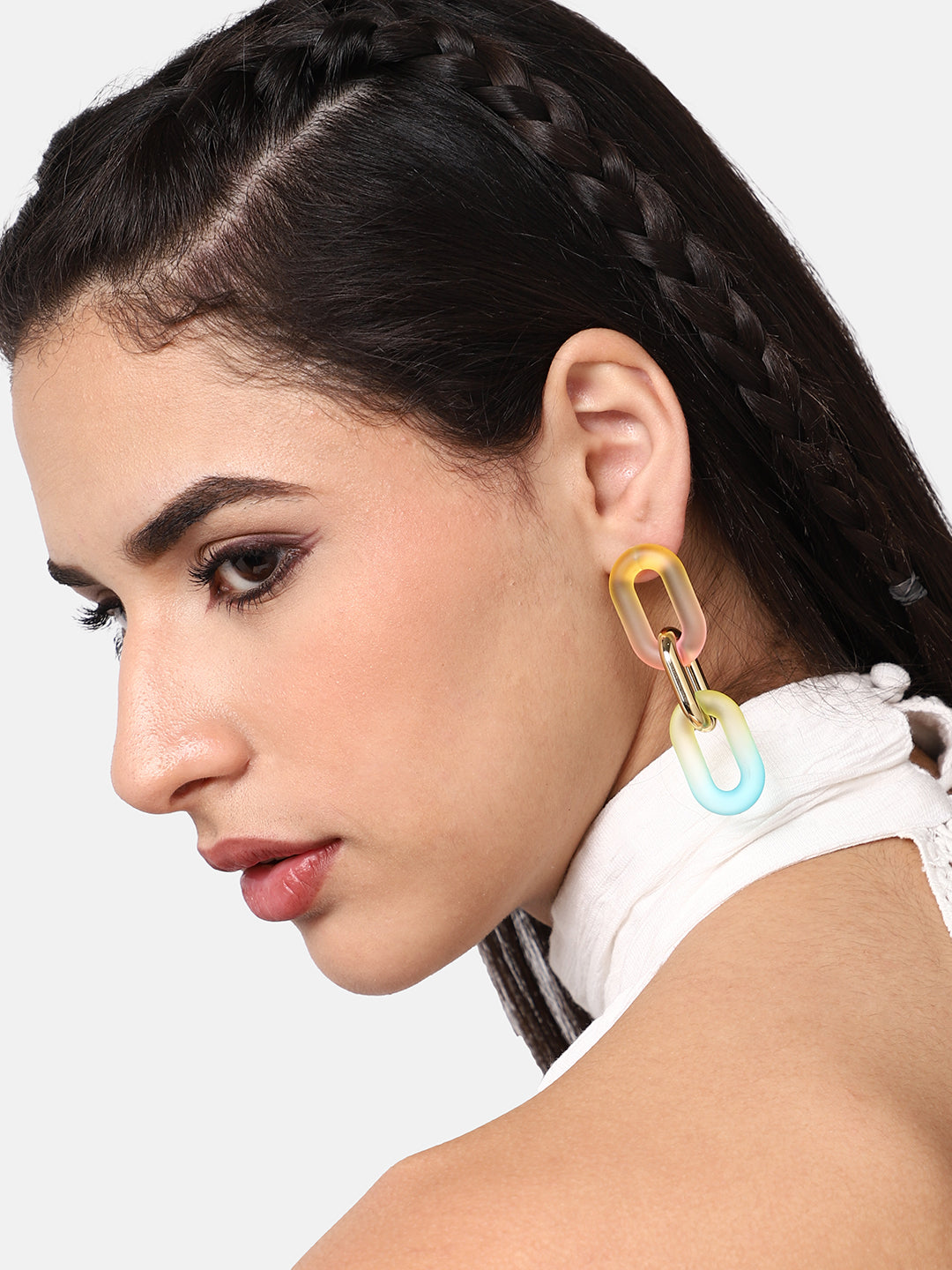 GOLD PLATED PARTY DESIGNER DROP EARRING FOR WOMEN