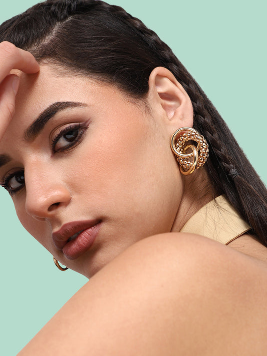 GOLD PLATED PARTY DESIGNER DROP EARRING FOR WOMEN