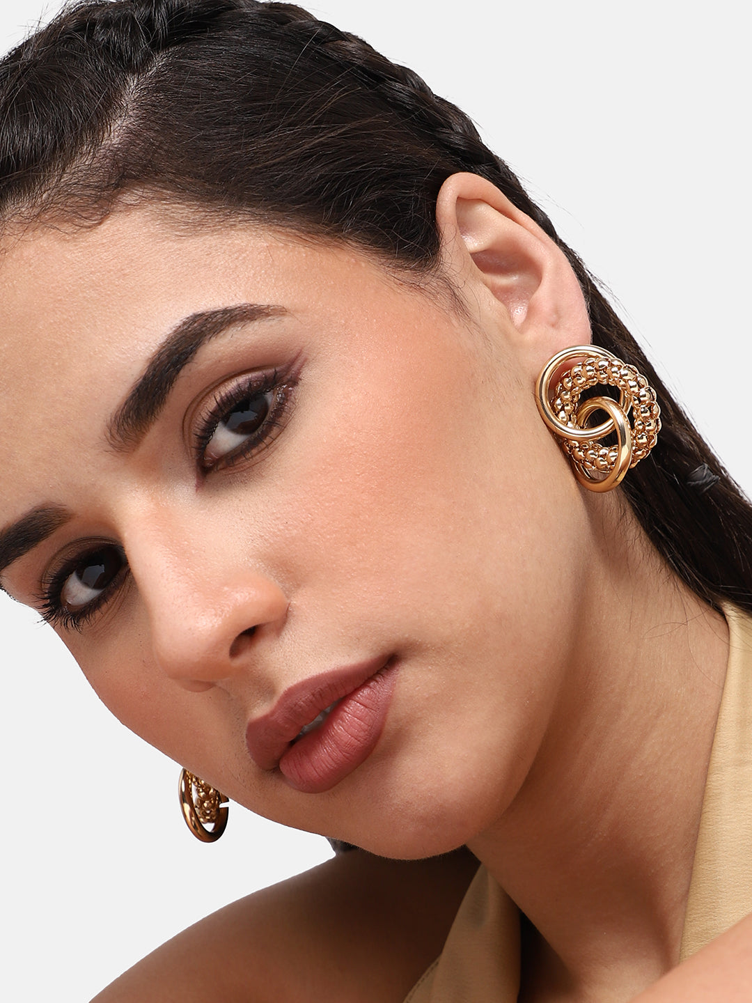 GOLD PLATED PARTY DESIGNER DROP EARRING FOR WOMEN