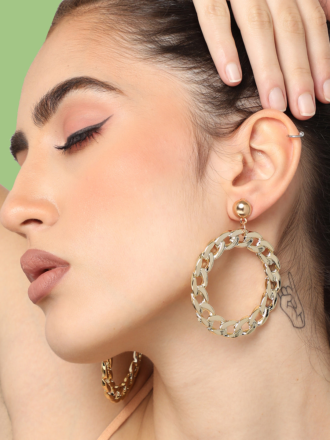 GOLD PLATED PARTY DESIGNER DROP EARRING FOR WOMEN