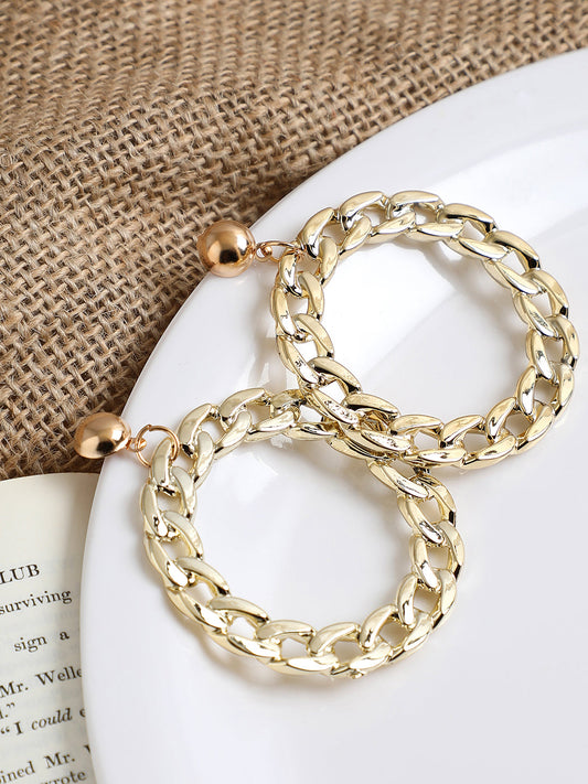 GOLD PLATED PARTY DESIGNER DROP EARRING FOR WOMEN