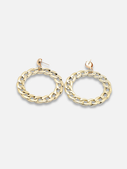 GOLD PLATED PARTY DESIGNER DROP EARRING FOR WOMEN
