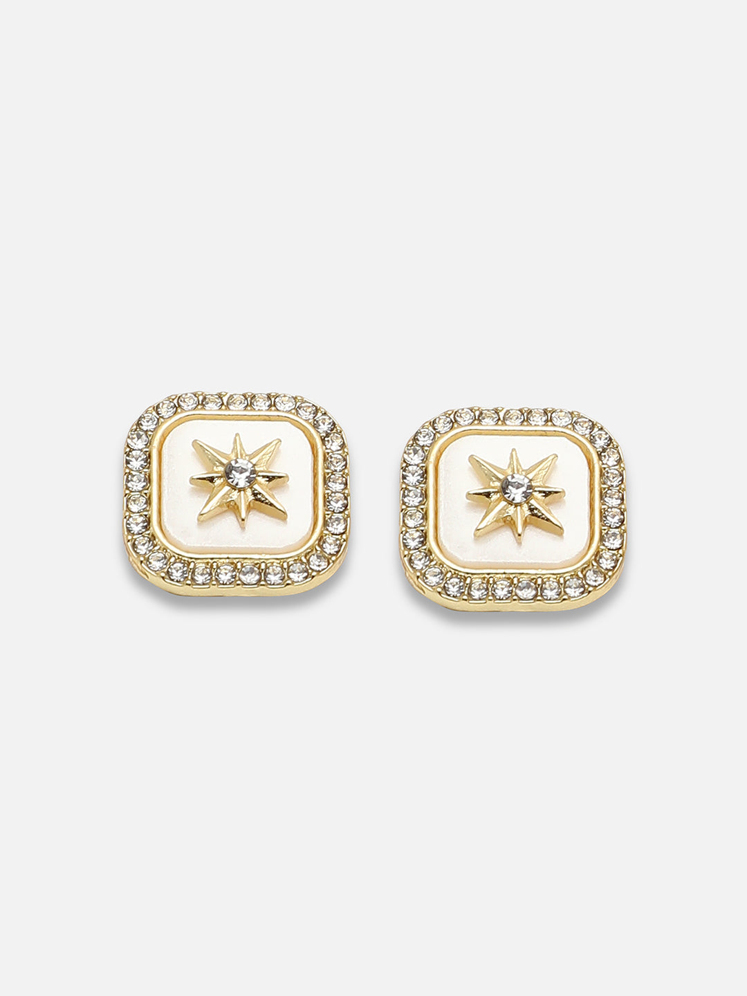 GOLD PLATED PARTY PEARLS STUD FOR WOMEN