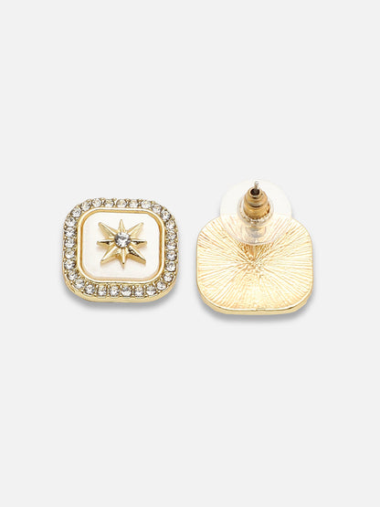 GOLD PLATED PARTY PEARLS STUD FOR WOMEN