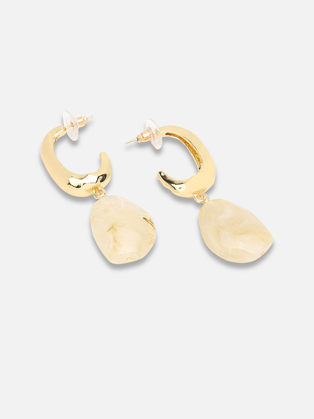 GOLD PLATED PARTY DESIGNER STONE DROP EARRING FOR WOMEN