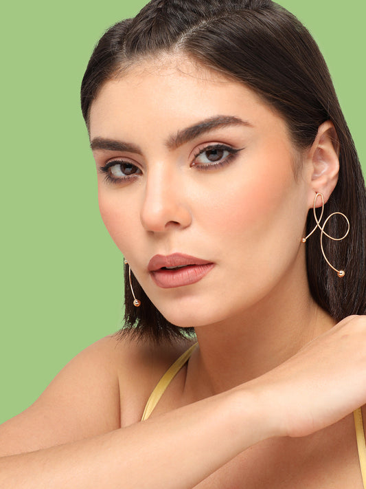 GOLD PLATED PARTY DESIGNER DROP EARRING FOR WOMEN
