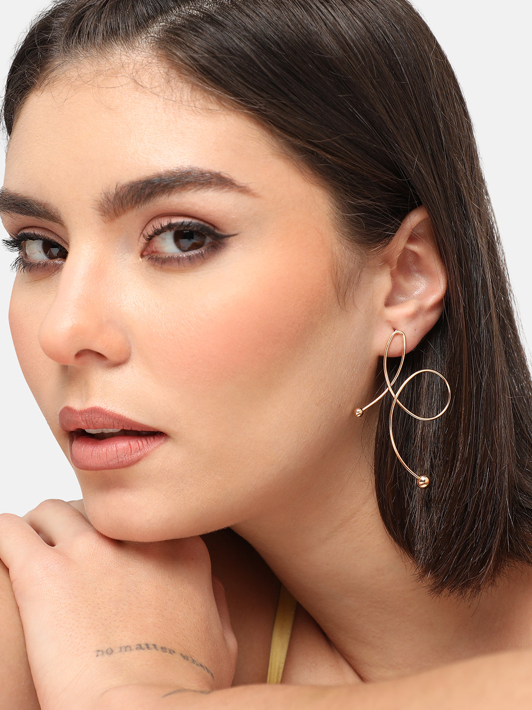 GOLD PLATED PARTY DESIGNER DROP EARRING FOR WOMEN