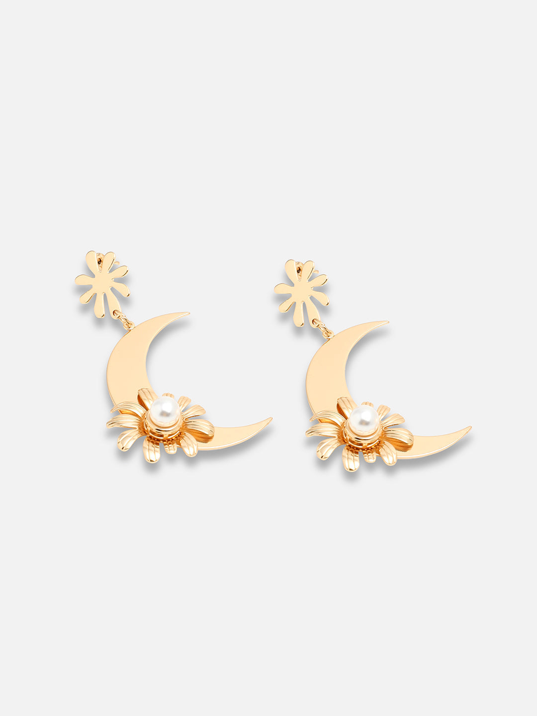 GOLD PLATED PARTY PEARLS DROP EARRING FOR WOMEN