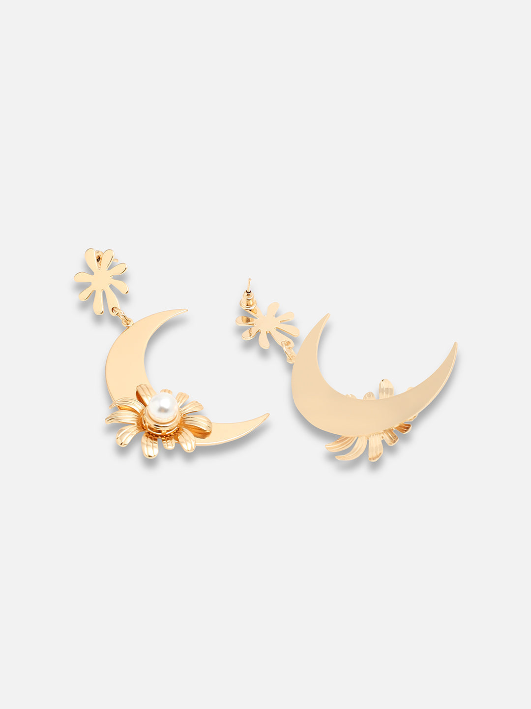 GOLD PLATED PARTY PEARLS DROP EARRING FOR WOMEN