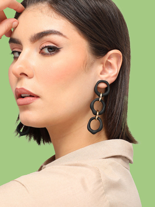 GOLD PLATED PARTY DESIGNER DROP EARRING FOR WOMEN