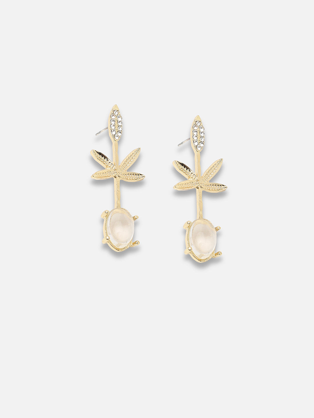 GOLD PLATED PARTY PEARLS DROP EARRING FOR WOMEN
