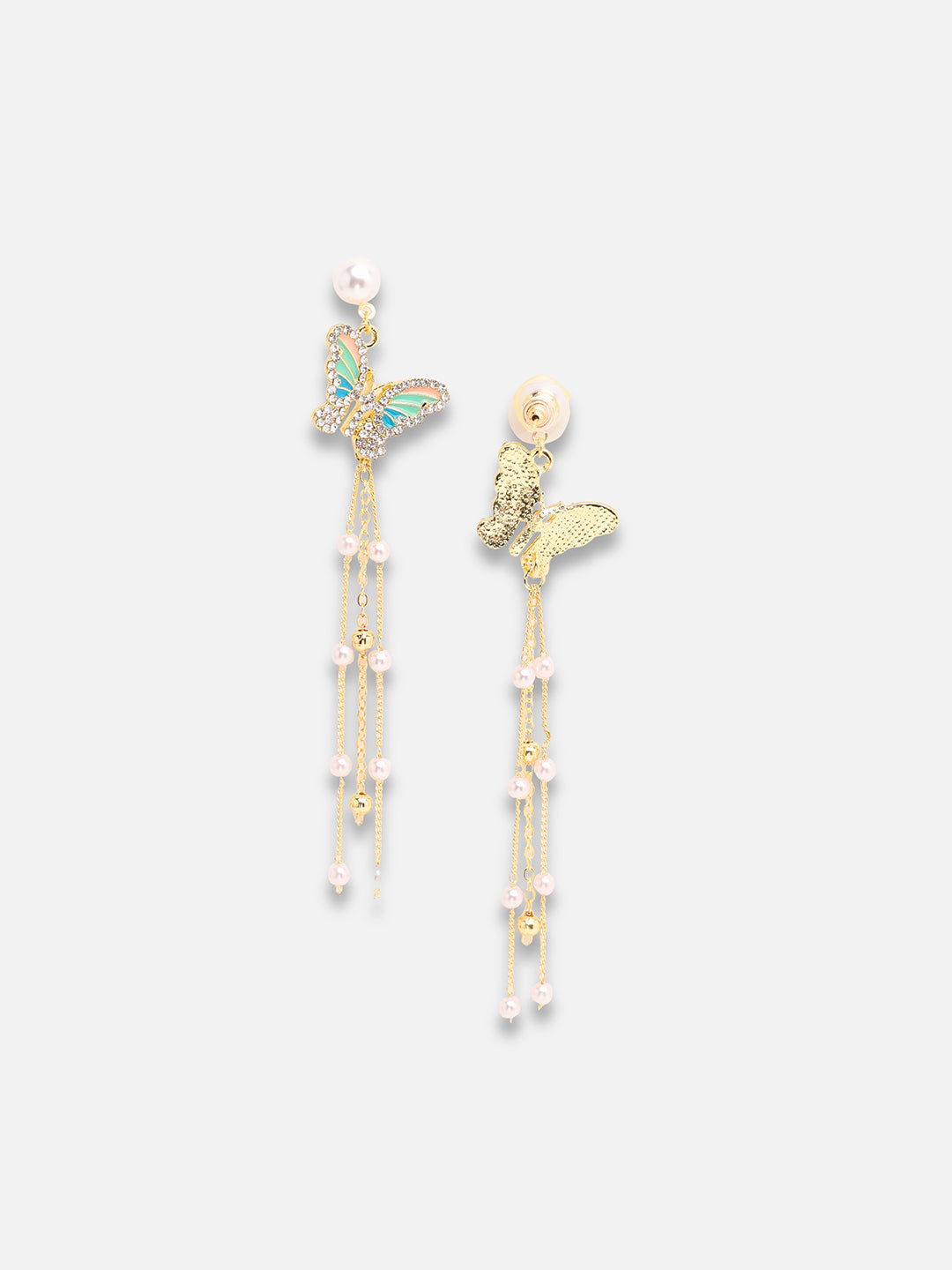 GOLD PLATED PARTY PEARLS DROP EARRING FOR WOMEN
