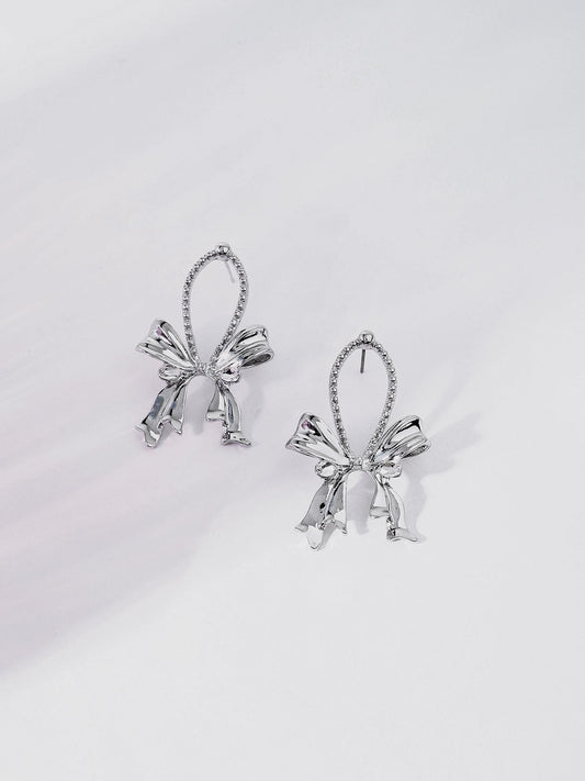 SILVER PLATED PARTY DESIGNER DROP EARRING FOR WOMEN