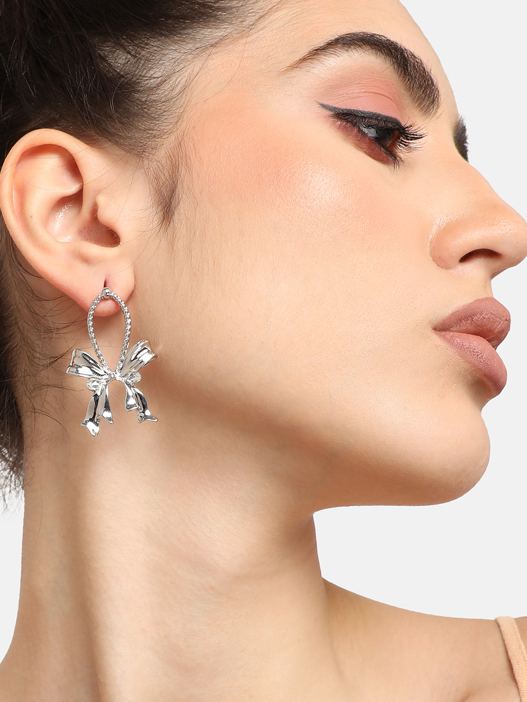 SILVER PLATED PARTY DESIGNER DROP EARRING FOR WOMEN