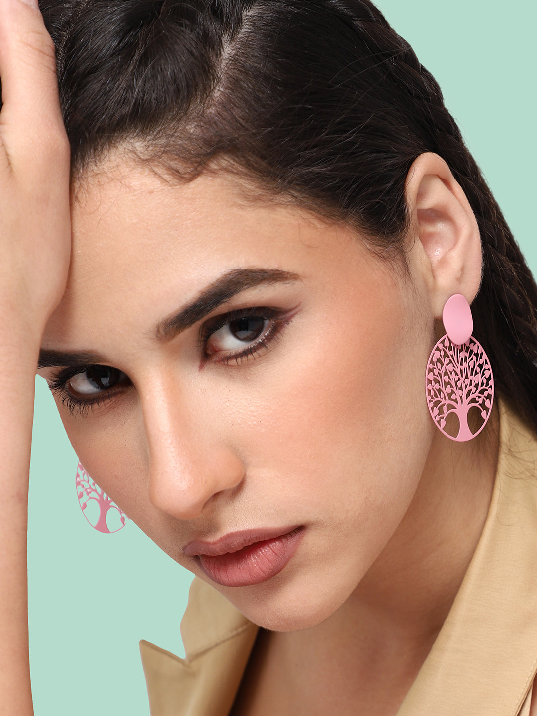 GOLD PLATED PARTY DESIGNER DROP EARRING FOR WOMEN