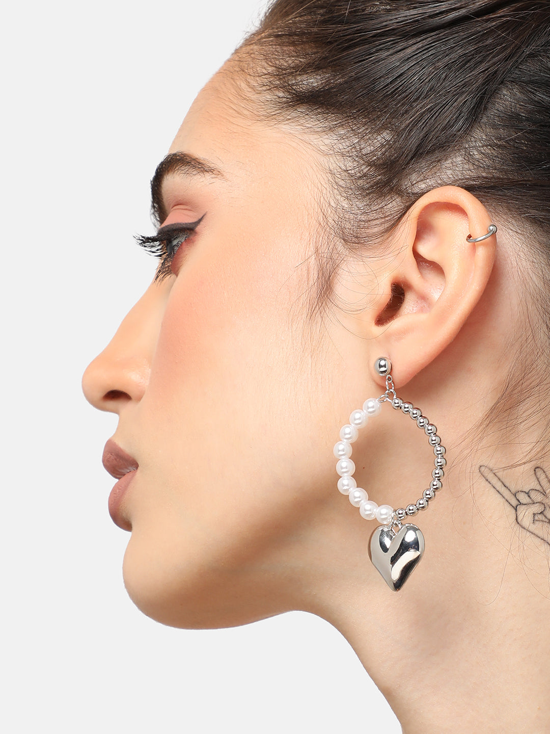 GOLD PLATED PARTY DESIGNER STONE DROP EARRING FOR WOMEN