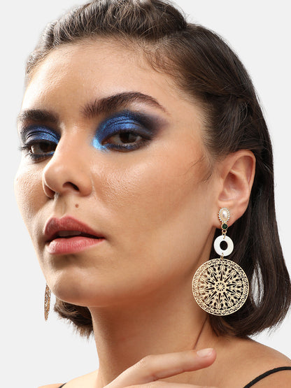 GOLD PLATED PARTY PEARLS DROP EARRING FOR WOMEN
