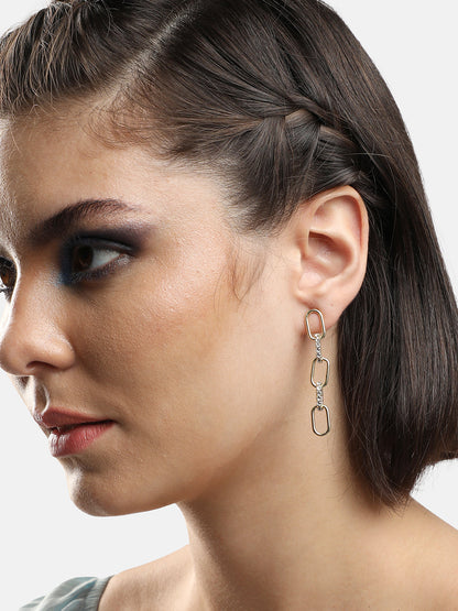GOLD PLATED PARTY DESIGNER DROP EARRING FOR WOMEN