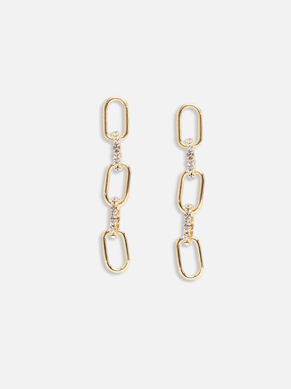 GOLD PLATED PARTY DESIGNER DROP EARRING FOR WOMEN