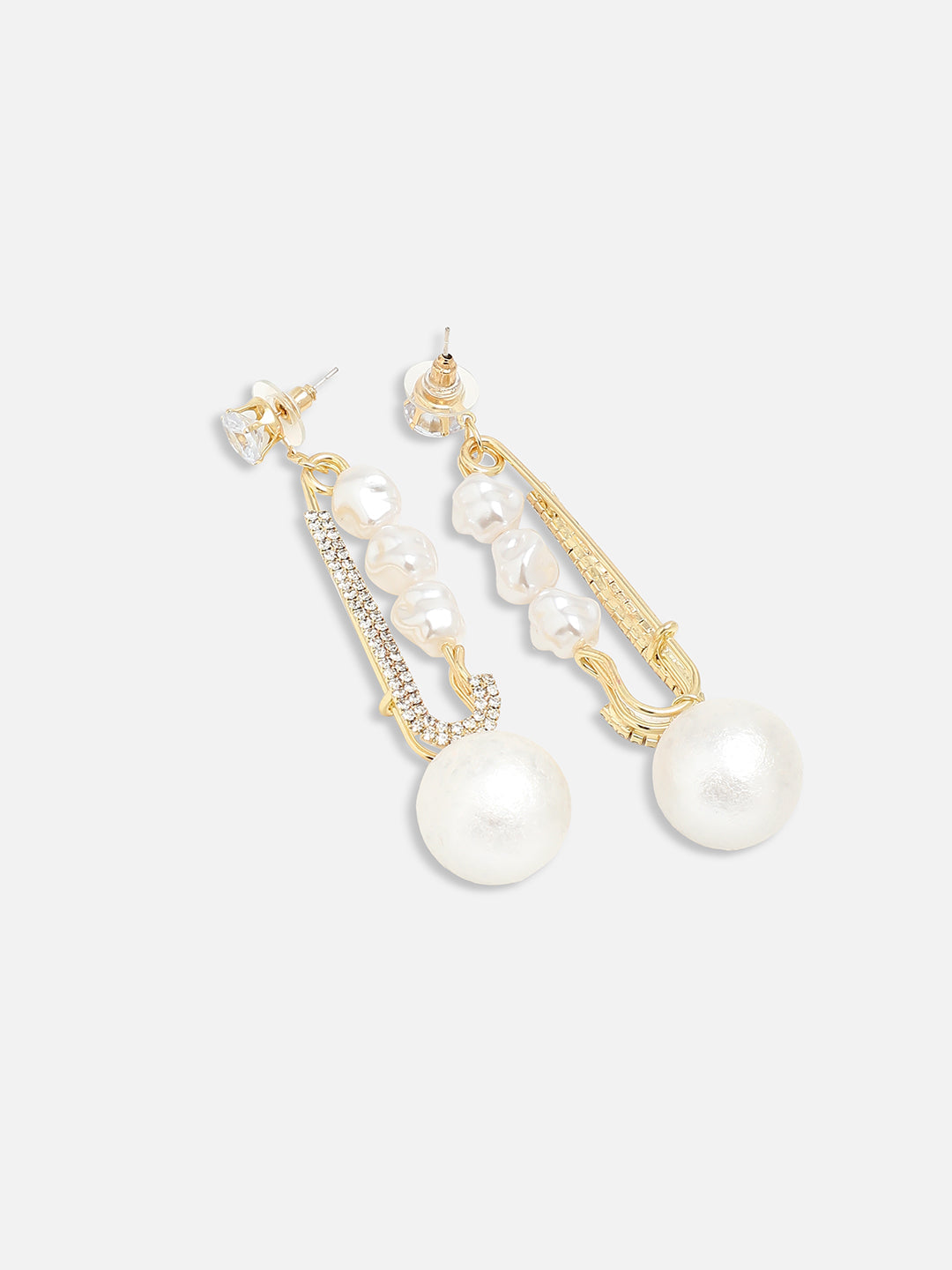 GOLD PLATED PARTY DESIGNER STONE DROP EARRING FOR WOMEN