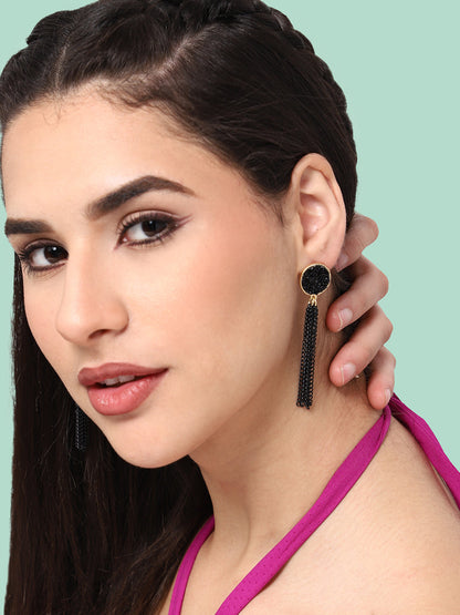 GOLD PLATED PARTY DESIGNER DROP EARRING FOR WOMEN