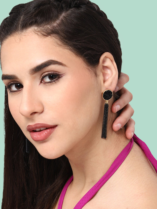 GOLD PLATED PARTY DESIGNER DROP EARRING FOR WOMEN