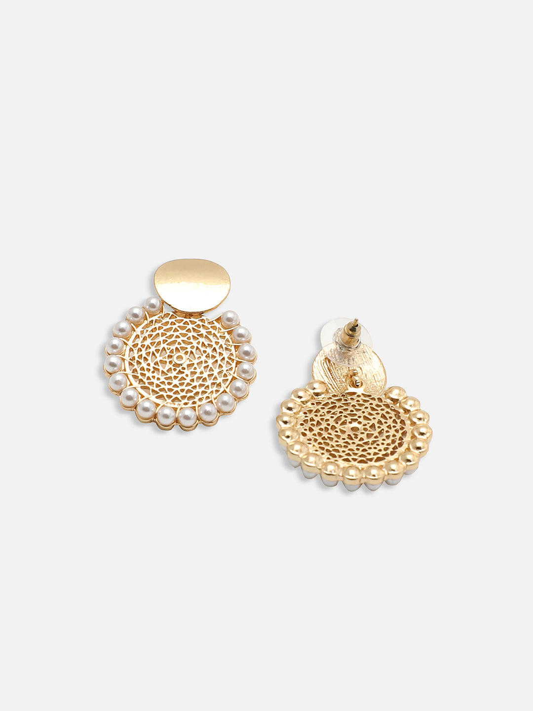 GOLD PLATED PARTY PEARLS DROP EARRING FOR WOMEN