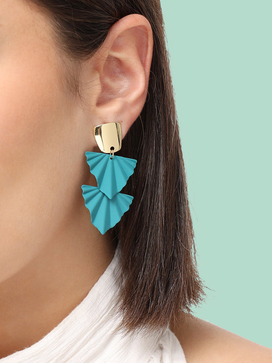 GOLD PLATED PARTY DESIGNER DROP EARRING FOR WOMEN