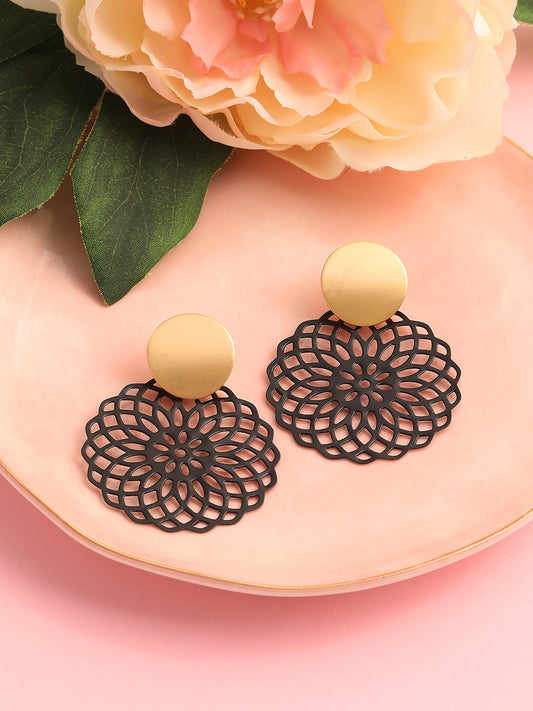 GOLD PLATED PARTY DESIGNER DROP EARRING FOR WOMEN