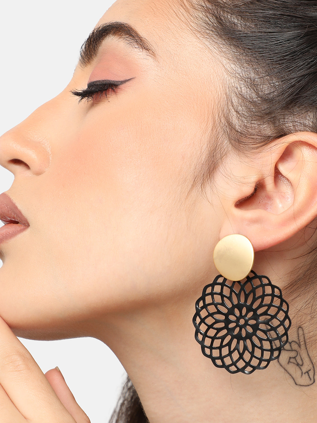 GOLD PLATED PARTY DESIGNER DROP EARRING FOR WOMEN