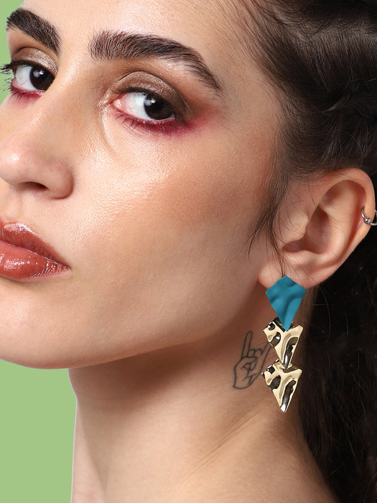 GOLD PLATED PARTY DESIGNER DROP EARRING FOR WOMEN