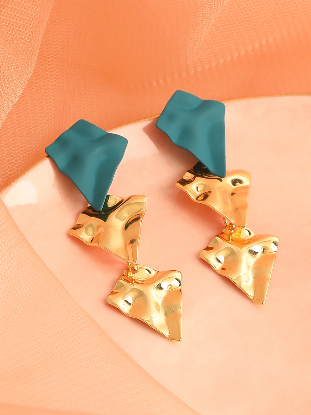 GOLD PLATED PARTY DESIGNER DROP EARRING FOR WOMEN