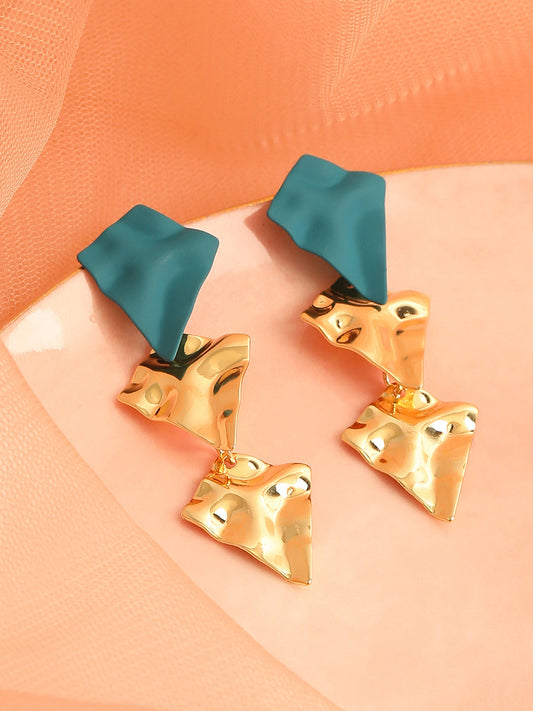 GOLD PLATED PARTY DESIGNER DROP EARRING FOR WOMEN