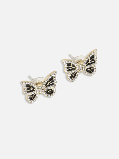 GOLD PLATED CASUAL DESIGNER STONE STUD FOR WOMEN