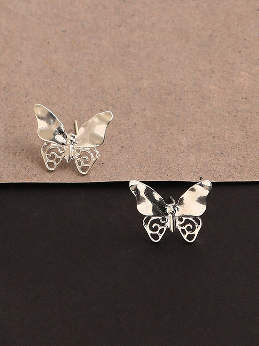 SILVER PLATED CASUAL DESIGNER STONE STUD FOR WOMEN