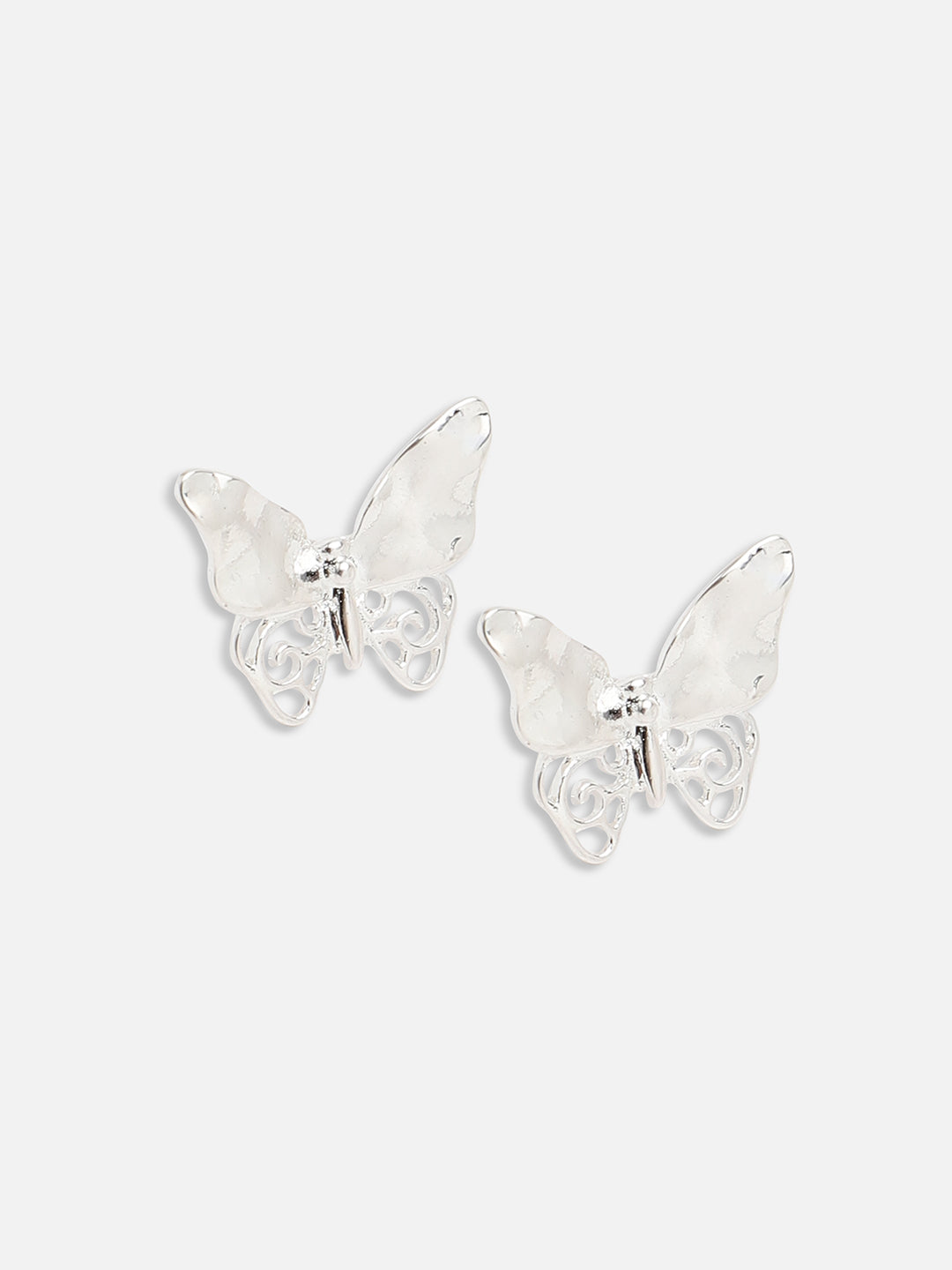 SILVER PLATED CASUAL DESIGNER STONE STUD FOR WOMEN