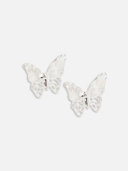 SILVER PLATED CASUAL DESIGNER STONE STUD FOR WOMEN