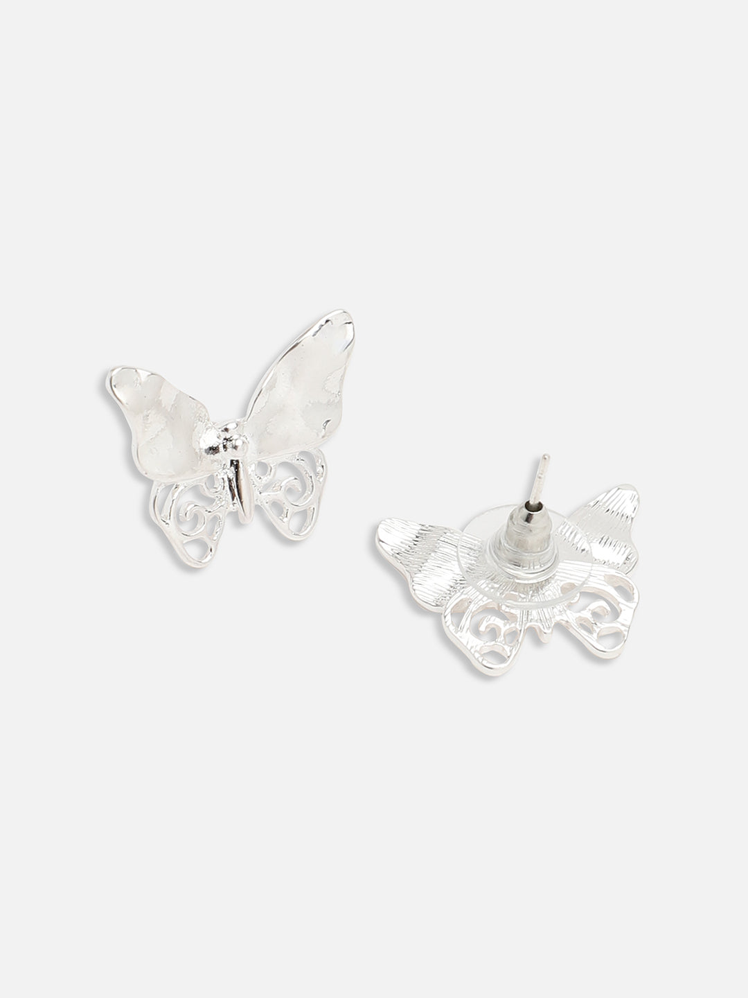 SILVER PLATED CASUAL DESIGNER STONE STUD FOR WOMEN