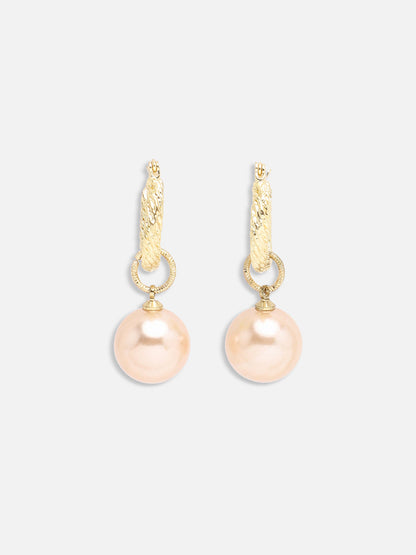 GOLD PLATED PARTY PEARLS DROP EARRING FOR WOMEN