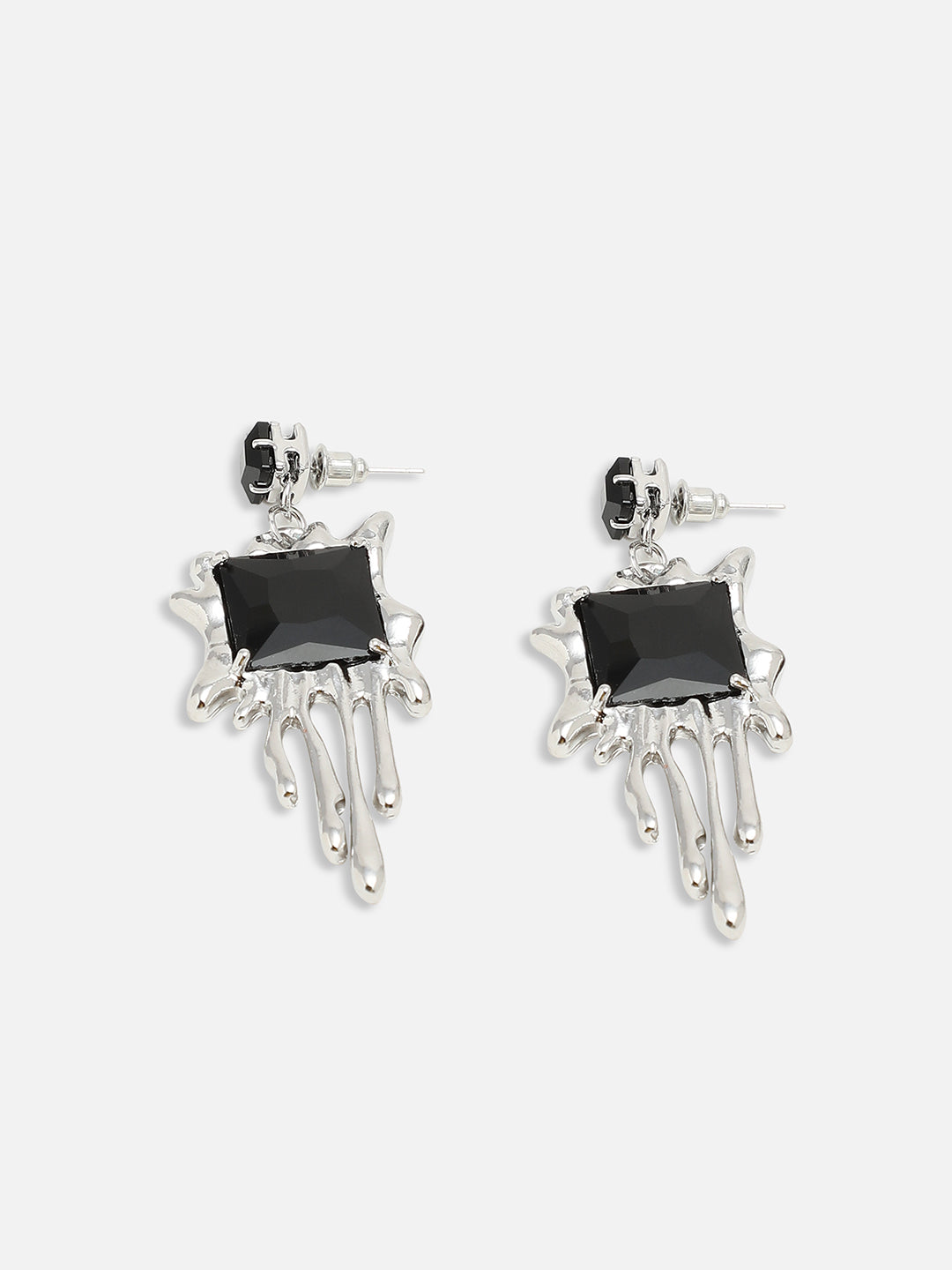 GOLD PLATED PARTY DESIGNER STONE DROP EARRING FOR WOMEN