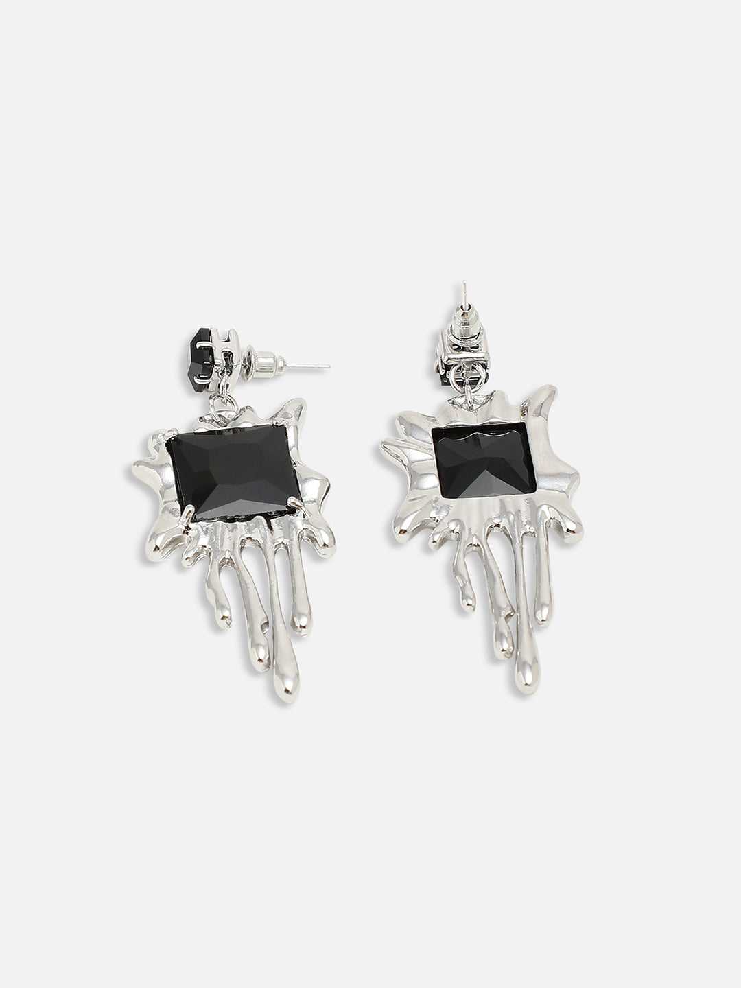 GOLD PLATED PARTY DESIGNER STONE DROP EARRING FOR WOMEN