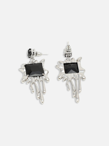 GOLD PLATED PARTY DESIGNER STONE DROP EARRING FOR WOMEN