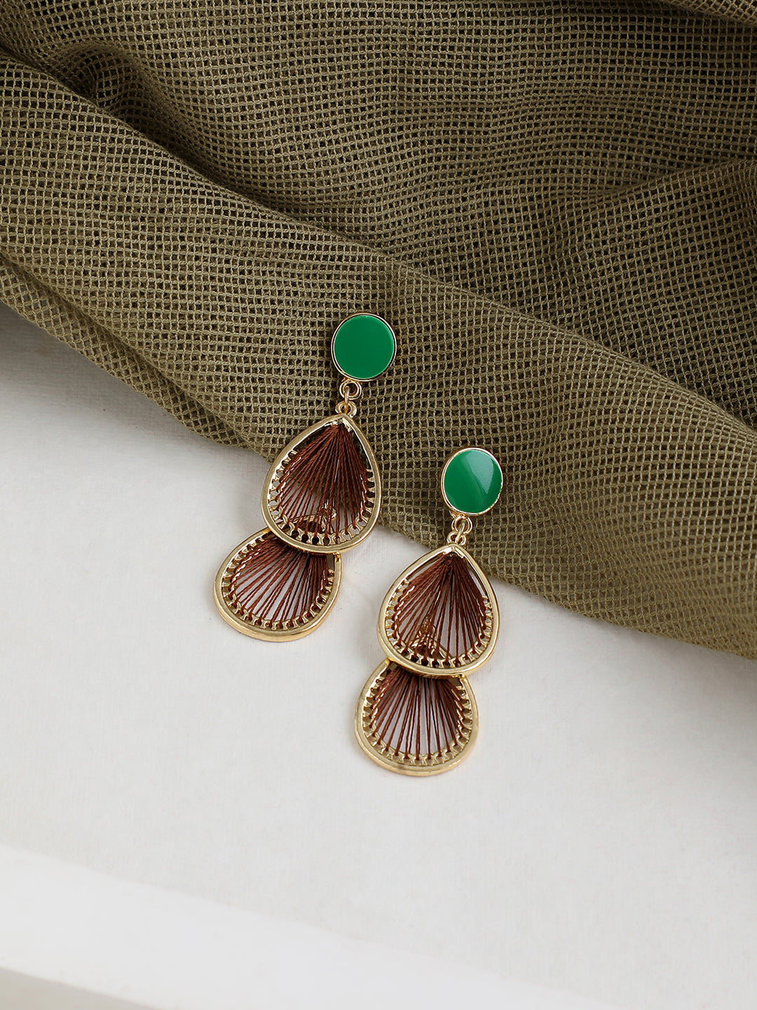 GOLD PLATED PARTY DESIGNER DROP EARRING FOR WOMEN
