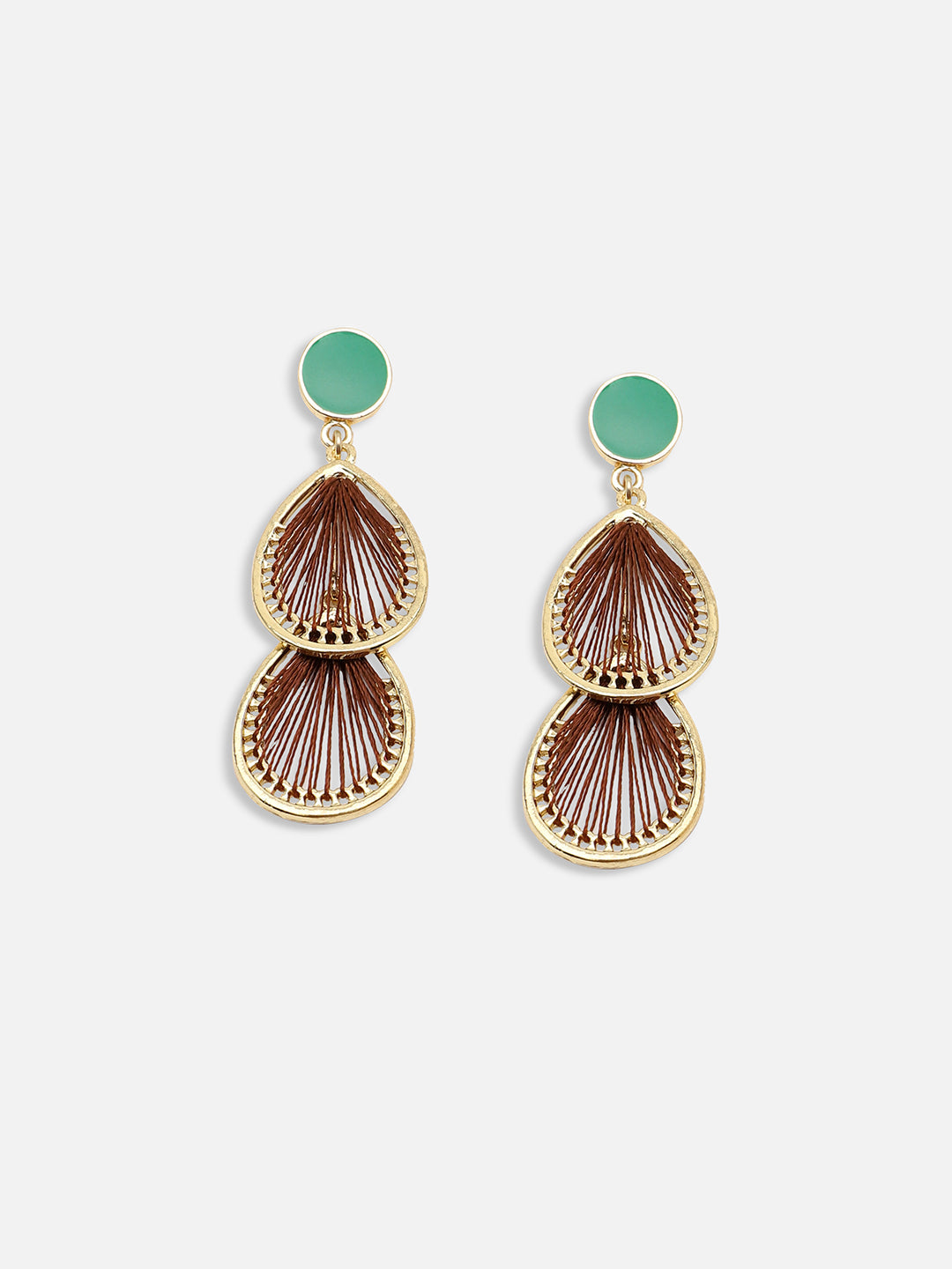 GOLD PLATED PARTY DESIGNER DROP EARRING FOR WOMEN