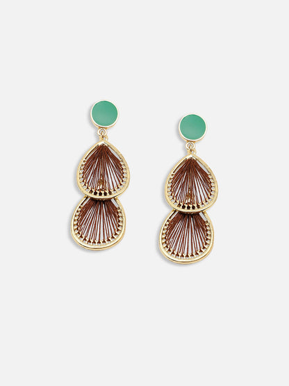 GOLD PLATED PARTY DESIGNER DROP EARRING FOR WOMEN