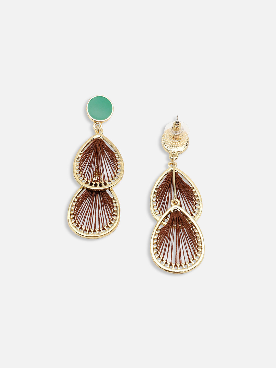 GOLD PLATED PARTY DESIGNER DROP EARRING FOR WOMEN